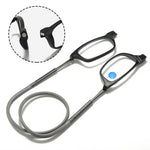 1 Pcs Lightweight Portable Soft Tape Hanging Neck Magnetic Reading Glasses Comfortable HD Anti-blue Light Presbyopia Glasses