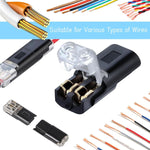 D2 Quick-connect Terminal Double Wire Plug-In Connector With Locking Buckle 2 Pin 300V 9A Quick-Clip Fasteners Low Voltage LED Strip Wire Connector