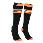 LinkMejor Heated Long Socks, Battery Life Up To 65°C, Warm Sports Cotton Socks for Winter Outdoor Sports