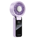 Tevorex Mini USB Fan with Digital Display 100-Speed Portable Folding Cooling Fan High Speed Strong Wind Handheld Small Fan for Outdoor