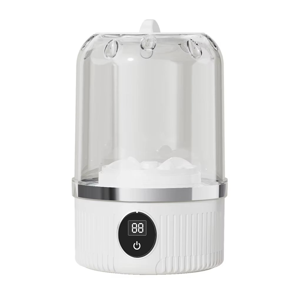 Mini Cordless Washing Machine Travel Underwear Small Sock Washing Machine with  LCD Digital Display Draining Portable Laundry Bucket