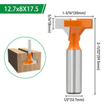 T-Shape Router Bit Alloy Steel Woodworking Chamfer Milling Cutter Multiple Sizes for Wood MDF Plastic
