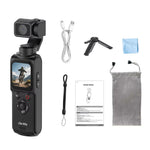 Ourlife 4K Handheld Action Camera 330 Degree Face Tracking Gimbal Stabilizer 64MP Pocket Digital Camera 1.72 Inch Touch Screen WiFi Sports Cam