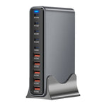 [GaN Tech] Bakeey YMX-695W 695W 10-Port USB PD Charger 5USB-A+5USB-C PD QC Fast Charging Desktop Charging Station EU Plug US Plug for iPhone 16 16 Pro 15 14 13 12 for Huawei Pura X for Xiaomi 15pro for Samusng Galaxy S25 Ultra
