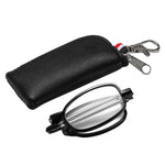 Portable Folding Reading Glasses with Buckle Storage Bag HD Anti-Blue Light Anti-Radiation Glasses Presbyopic Glasses for Women Men