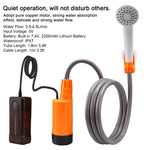 IPRee 3.5-4.5L/min Outdoor Camping Shower Portable Electric Shower Pump IPX7 with LED Light for Camping Backpacking Beach Pet Watering