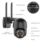 4MP/5MP/8MP Security WIFI PTZ Full HD Camera Night Vision AI Human Detections IP66 Waterproof Auto Tracking Two-way Audio Surveillance Camera EU Plug for Home Outdoor Security Monitoring
