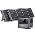 [USA Direct] Aferiy P110-D 1200W 960Wh LiFePO4 Portable Power Station+2* S200 200W Solar Panel UPS Pure Sine Wave Camping RV Home Emergency Portable Generator US Plug