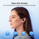 LinkMejor BR-CT3 Mini Open Ear Headphone bluetooth 5.4 Wireless Earphone Light Comfortable Ear Hooks Clear Call IPX7 Waterproof Sports Wireless Earbuds