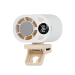 X30 Refrigeration Clip Fan Semiconductor Ice Cooling Turbo Motor 18000 RPM 1800mAh 5W Stepless Speed Smart Display 360 Degree Rotation