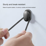 Baseus 4Pcs Car Hooks Organizer Storage Hanger for USB Cable Headphone Key Storage Car Adhesive Hook Hanger