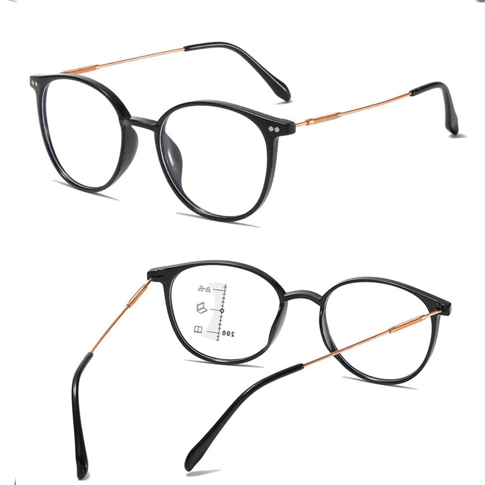 Progressive Multifocal Anti-blue Light Reading Glasses HD Lightweight Fashion Presbyopia Glasses
