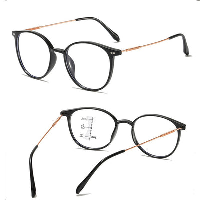 Progressive Multifocal Anti-blue Light Reading Glasses HD Lightweight Fashion Presbyopia Glasses