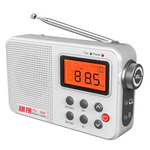 Portable AM FM SW Radio LCD Display DSP Technology 3W Speaker 60 Station Memory Alarm Clock Battery USB Powered