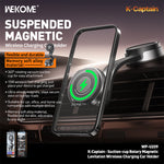 LinkMejor WP-U209 Magnetic 15W Wireless Charger Mobile Phone Car Holder Suction Cup Bending Folding Car Navigation Bracket for Smart Phone for iPhone 16 15 Pro 14 13 12 for Xiaomi 15pro for Huawei Mate XT