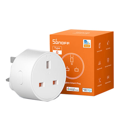 LinkMejor S60ZBTPG/S60TPG UK 13A iPlug Zigbee/WiFi Smart Plug Smart Home Outlet Socket with Energy Monitoring Supports Alexa Google Home