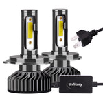 LinkMejor 12V H4 H7 H11 COB LED Car Headlight Bulbs Super Bright Modified Auto Light F2