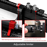 Telescoping Flip Fence Miter Gauge Fence 500mm to 890mm Extendable T Slot Track with Quick Positioning 0.05mm Fine Adjustment