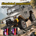 LinkMejor HG4-211 RTR 1/16 2.4G 4WD RC Car for TOYOTA FJ40 Land Cruiser Off-Road Truck with Winch LED Light Sound Smoke Simulated Suspension Metal Drive Shaft Spring Wheel Hub Remot Control Vehicles Models Toys