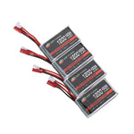 4 PCS LinkMejor 3.7V 1200mAh 25C 1S LiPo Battery JST Plug with Battery Charger for RC Drone
