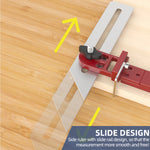 LinkMejor LTG-002 Stair Tread Template Tool Solid Stair Tread Gauge Shelf Layout Tool Stair Tread Measuring Tool Compatible with Many Types of Layout Projects