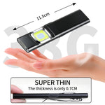 Bikight X505 EDC Rechargeable Laser Flashlight UV COB Work Light Magnetic Base Type-C 450mAh Pocket Waterproof LED Pen Light with Integrated Ruler