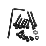 730pcs M3 Carbon Steel Socket Head Cap Screws With Flat Washers Nuts Male Wrench