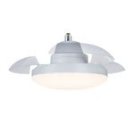 Elfeland E27 30W 2-In-1 Ceiling Fan Light with Retractable Blades 3 Color Temperatures 4-Speed Wind Quiet Operation Fan Lamp Remote Control for Home Use