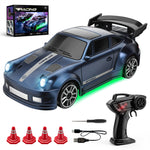 LinkMejor E84 E85 RTR 1/64 2.4G 4WD Mini Drift RC Car Race LED Light Two Speed Full Scale Radio Control High Speed Motor On-Road Racing Vehicle Model Boys Gifts Toys