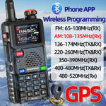 LinkMejor UV-5RH PRO 10W GPS Multi Band AM FM Walkie Talkie Bluetooth Frequency Writing Function 640 Channels Wireless Copy Frequency Type-C Ham Two-way Radio