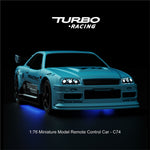 Turbo Racing C74 RTR 1/76 2.4G RWD Mini Drift RC Car Full Proportional LED Light Upgrade Chassis TC06 Miniature Professional Vehicles Models Super Micro Remote Control Toys