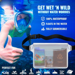 Outdoor Waterproof Transparent PVC Screen Touch Phone Waist Bag with Adjustable Strap Valuables Dry for Diving Surfing Swimming Kayaking Boating