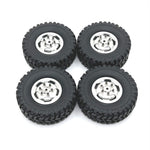 4PCS Upgraded Metal Rims Tires Wheels MNRC MN82 for TOYOTA Land Cruiser LC79 1/12 WPL 1/16 RC Cars Vehicles Models Spare Parts