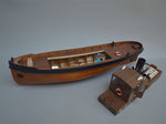 Tony Ray Aero Model 1/18 Mini 1930s Steam Tug Boat RC Ship DIY Full KIT Unassembled w/ Motor ESC Servo Micro Toys