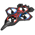 LinkMejor YL85 YL86 WiFi FPV Glider with LCD Screen Controller HD Camera Gliding Hovering Headless Mode 360° Rolling LED 2.4G RC Remote Control Drone Airplane Quadcopter Stunt Fighter RTF