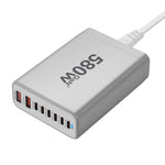[GaN Tech] Bakeey YMX-580W 580W 8-Port USB PD Charger 2USB-A+6USB-C PD QC Fast Charging Desktop Charging Station EU Plug US Plug for iPhone 16 16 Pro 15 14 13 Pro Max for Xiaomi MIX Flip2 for HUAWEI for SAMSUNG