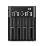 [USA Direct] K4 4-Slot with USB Port Universal Rechargeable Li-ion Battery Charger for Flashlight RC Toys Home Tools Batteries Cell