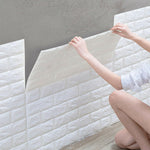 5Pcs 3D Soft Tile Brick Wall Sticker Self-adhesive Waterproof Foam Panel 38*35cm