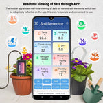 Smart Soil Tester NPK PH Meter 8 in 1 Soil Moisture Temperature Humidity Sensor for Garden iOS Android HarmonyOS