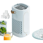 LinkMejor SMART Portable Mini Countertop Ice Maker Machine Quick 10 Solid Ice Cubes in 20 Mins Quiet & Compact for Home Office Camping Car Use