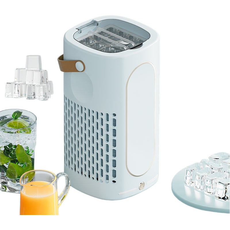 LinkMejor SMART Portable Mini Countertop Ice Maker Machine Quick 10 Solid Ice Cubes in 20 Mins Quiet & Compact for Home Office Camping Car Use