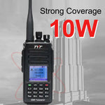 LinkMejor MD-UV390 PLUS 10W Dual Band DMR Radio VHF UHF Digital Walkie Talkie Long Talking Range IP67 Portable Transceiver Ham with Encryption Function