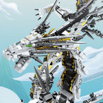 KY8093 White Hurricane Dragon Model MOC Building Block Brick Assembly Kit 1485PCS Creative Bricks Set for Children Gifts