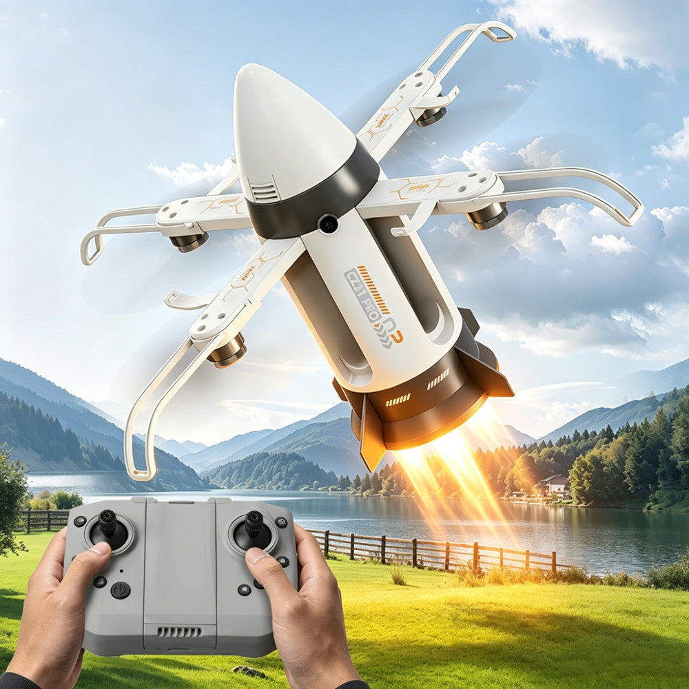 CZ31 Rocket Missile-Launch Drone WiFi FPV with HD Camera One-Key Spray Headless Mode Brushless RC Quadcopter RTF