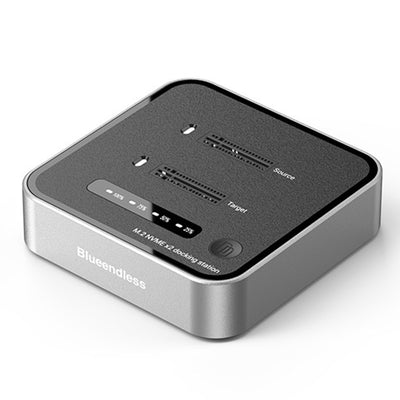 Blueendless SD08 Dual-Bay M.2 NVME SSD Clone M.2 NVme SSD Reader 20Gbps USB3.2 Type-C Offline Clone Duplicator NVme PCIE Enclosure