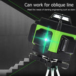 LinkMejor Display 4D 360° 16 Line Green Light Laser Level Cross Self Leveling Measure Tool