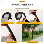 Elfeland 2Pcs SG04 Solar Lawn Light Intelligent Auto Light Sensor Solar Charging Waterproof Solar Ground Stake Light for Outdoor Landscape Garden Courtyard Pathway