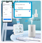 Smart Wireless Temperature Humidity Sensor with Advanced Bluetooth/WiFi Technology Adjustable Modes Low Power Consumption Ideal for Remote Home Monitoring and Smart Home Automation