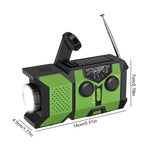 LinkMejor Emergency Hand Crank Radio Solar Powered Radio with Power Bank SOS Alarm LED Flashlight AM/FM/WB Weather Radio Portable Radio IPX3 Waterproof for Outdoor Camping and Emergency