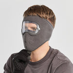 LinkMejor Fall Winter Warm Cycling Full Face Mask Windproof Anti-dust Breathable Skiing Masks Shield Face Cover With HD Anti-fog Goggles for Men Women